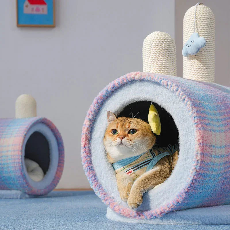 ColorGlow Warm Enclosed Cat Cave Bed