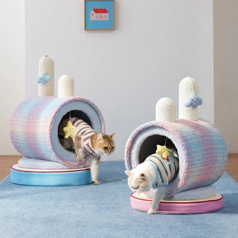 ColorGlow Warm Enclosed Cat Cave Bed