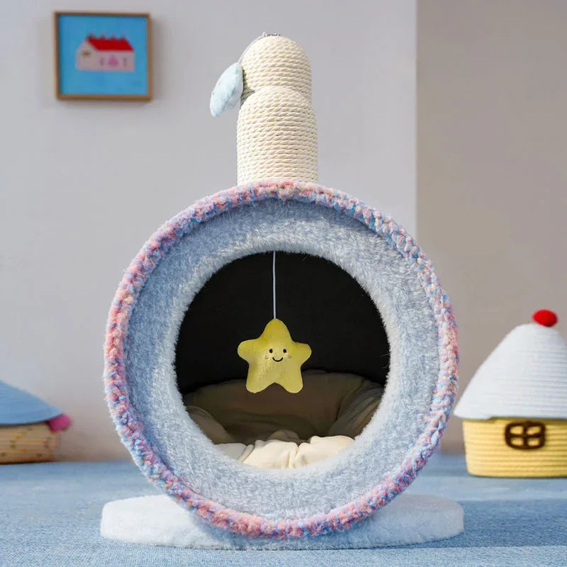ColorGlow Warm Enclosed Cat Cave Bed