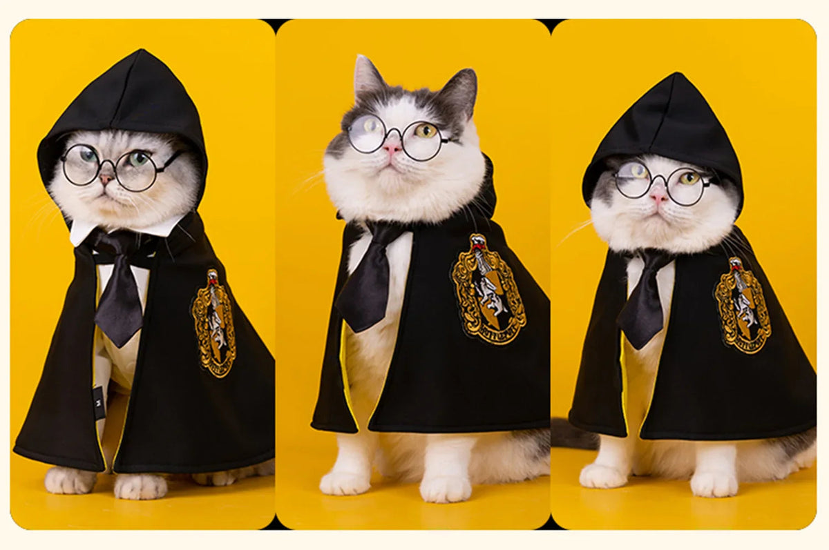 Magical Wizard Cat Costume – 4 House Styles